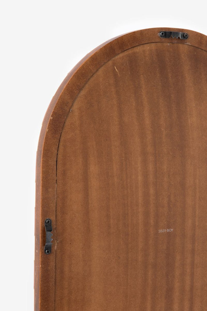 Sissy-Boy Rode hangspiegel met geblokte omlijsting