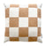 Maison Deux Checkerboard Kussenhoes - Terra / Wit