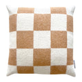 Maison Deux Checkerboard Kussenhoes - Terra / Wit