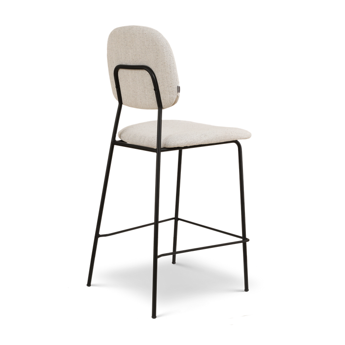 Nolon Jasmijn Barkruk Beige Melange - Zwart - 65 cm