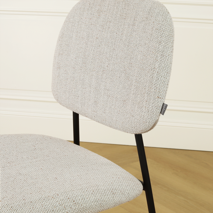 Nolon Jasmijn Barkruk Beige Melange - Zwart - 65 cm