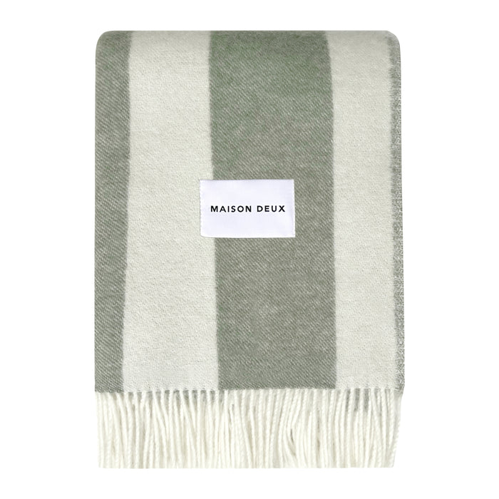 Maison Deux Rough Stripe Plaid - Agave