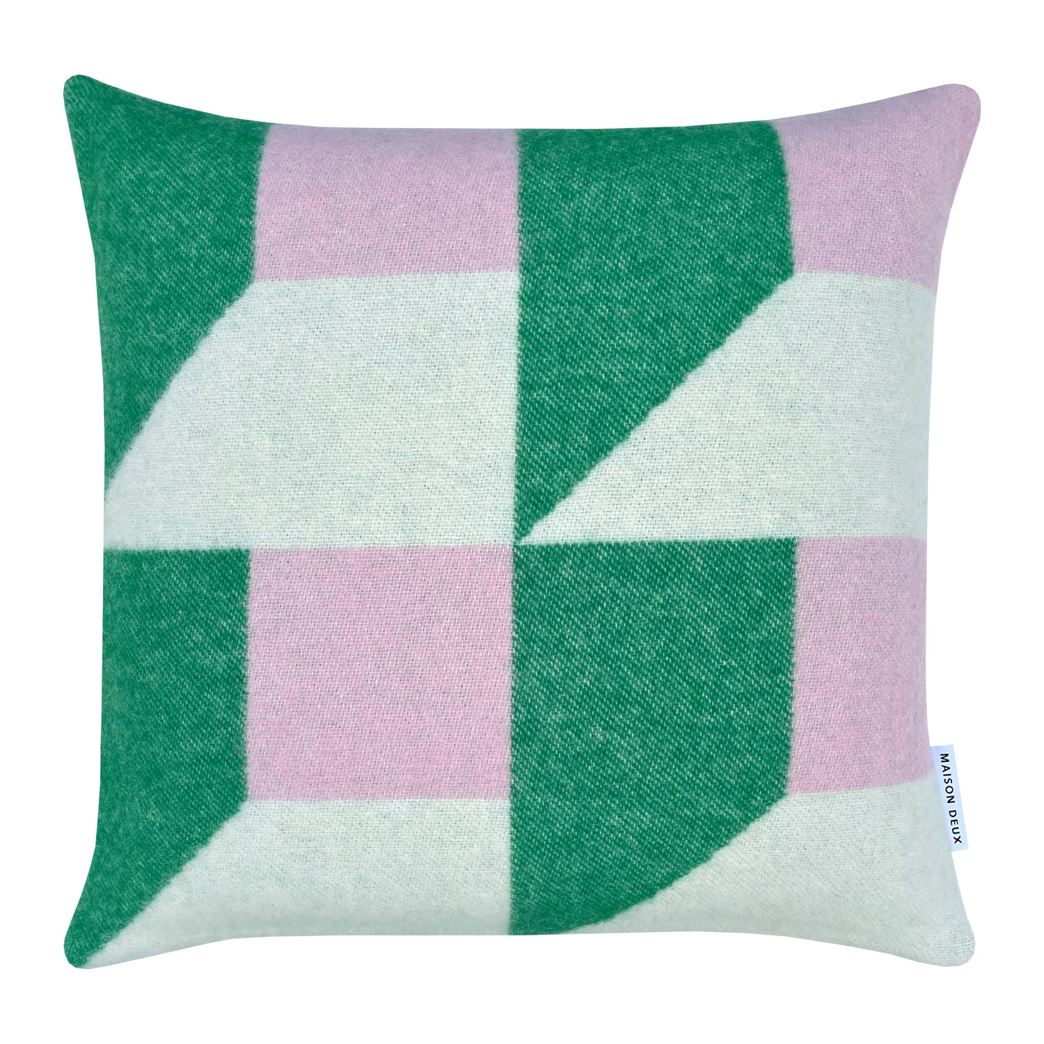 Maison Deux Cubics Kussenhoes - Gras Roze