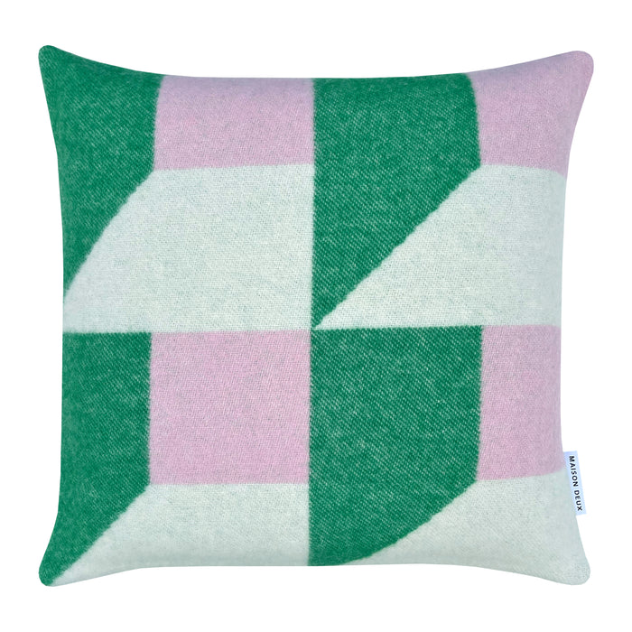 Maison Deux Cubics Kussenhoes - Gras Roze