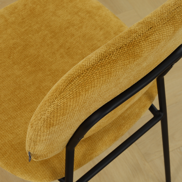 Nolon Jasmijn Barkruk Warm Oker - Zwart - 65 cm