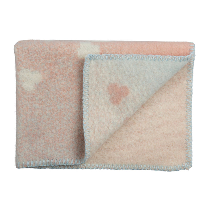 Røros Tweed Melvin Plaid - Lichtroze / Lichtblauw