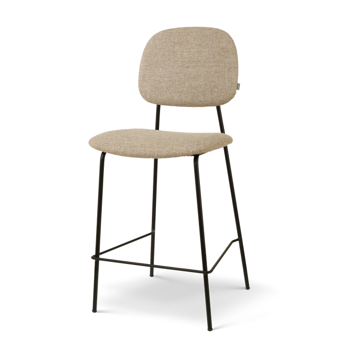 Nolon Jasmijn Barkruk Taupe Melange - Zwart - 65 cm