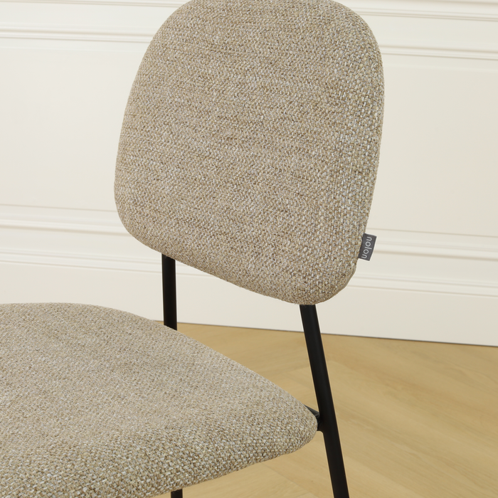 Nolon Jasmijn Barkruk Taupe Melange - Zwart - 65 cm