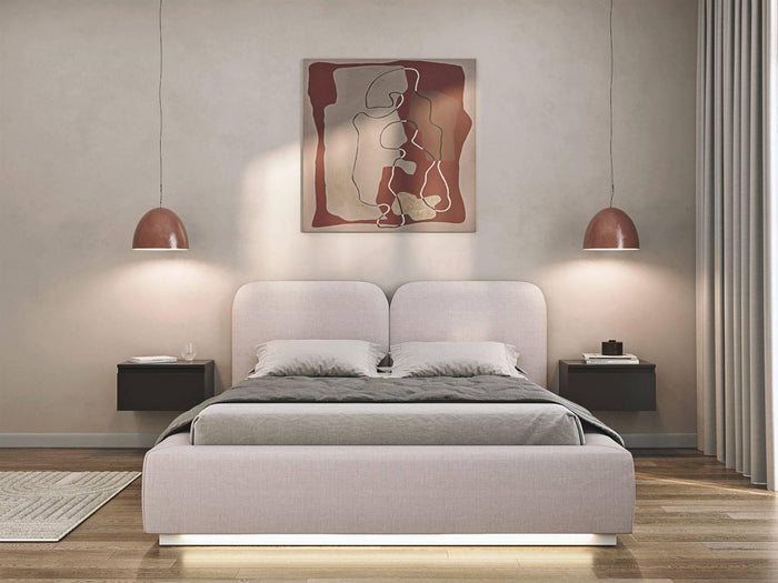 Selsey Design Bedframe Cremona chenille 180 x 200 cm met verlichting