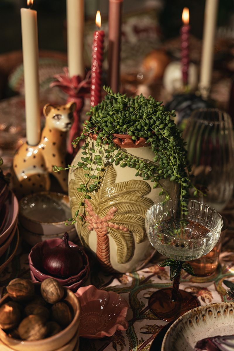 Sissy-Boy Beige vaas met palmboom