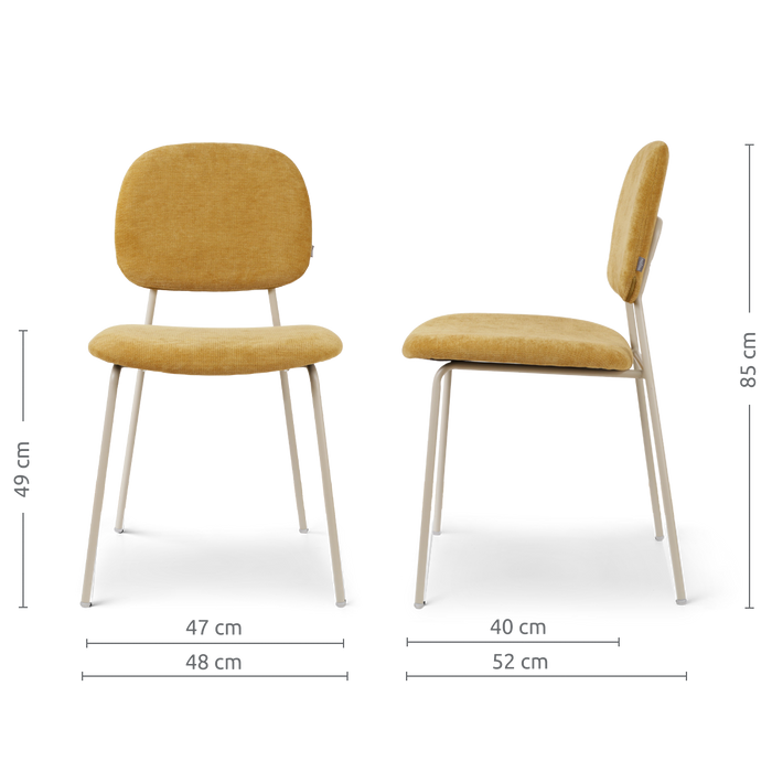 Nolon Jasmijn Barkruk Warm Oker - Grijsbeige