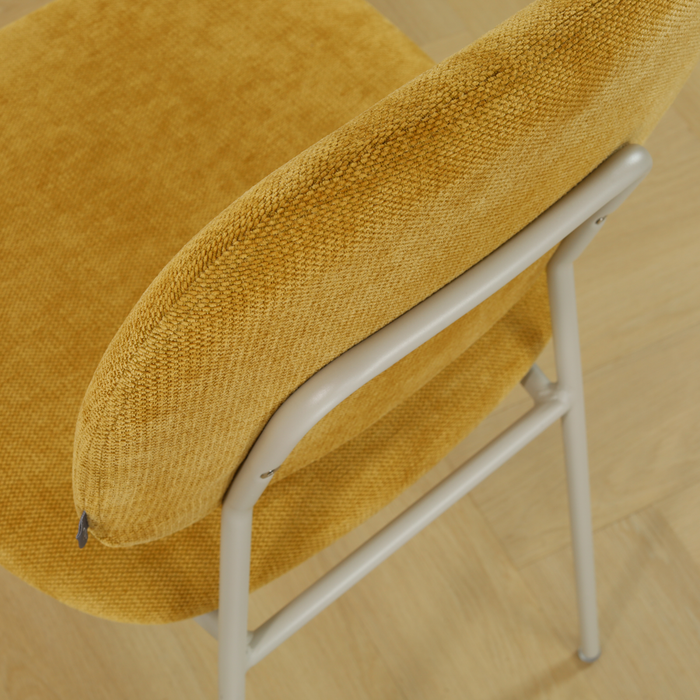 Nolon Jasmijn Eetkamerstoel Warm Oker - Grijsbeige