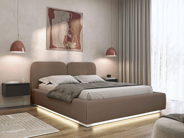 Selsey Design Bedframe Cremona velvet 140 x 200 cm met verlichting