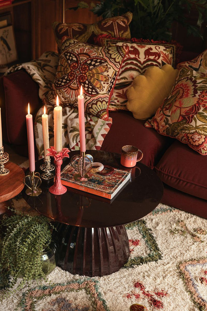 Sissy-Boy Donkerrode scallop bijzettafel large