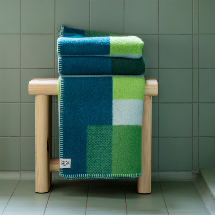 Røros Tweed Mikkel Plaid 135 x 200 cm - Groen