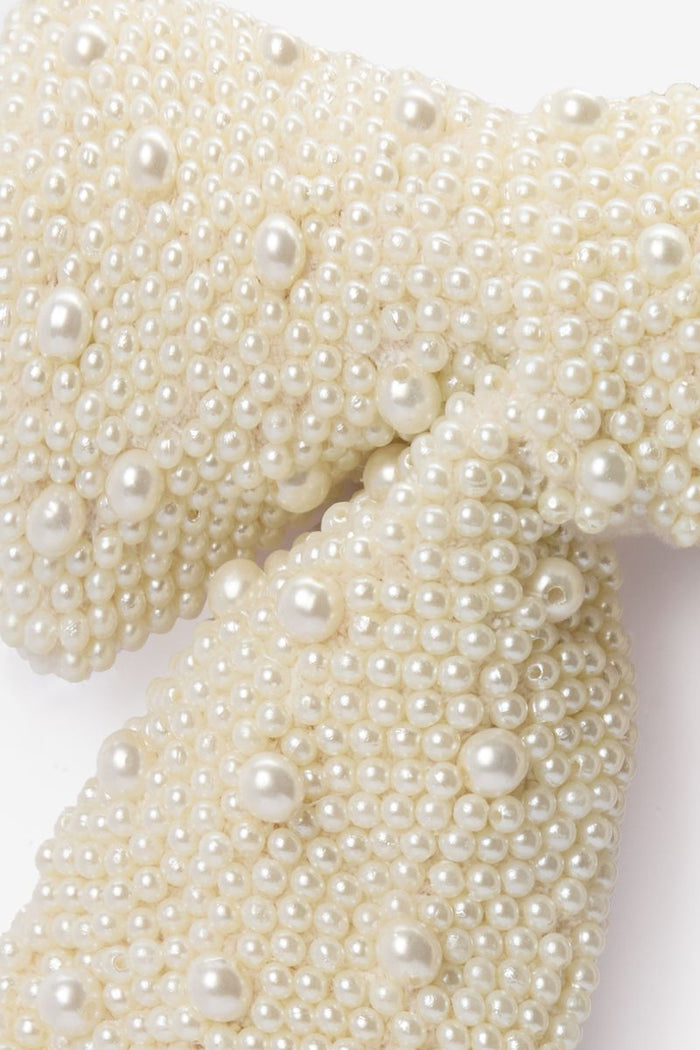 Sissy-Boy Witte strik kersthanger met parels