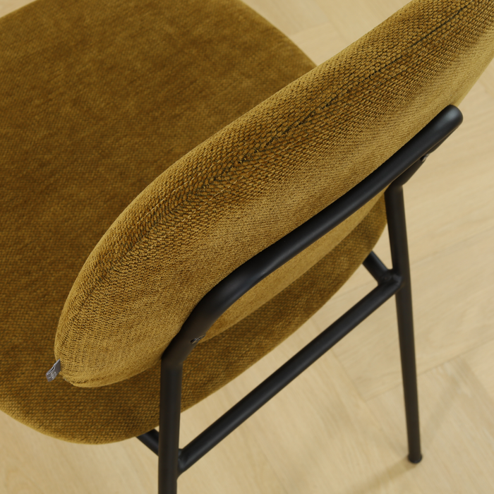 Nolon Jasmijn Eetkamerstoel Mosgroen - Zwart