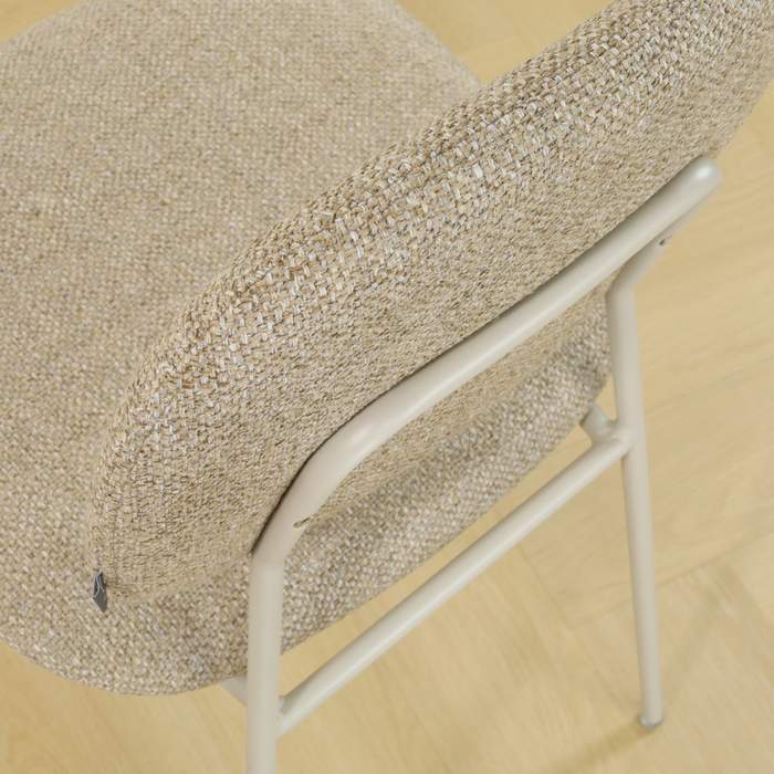 Nolon Jasmijn Eetkamerstoel  Taupe Melange - Grijsbeige