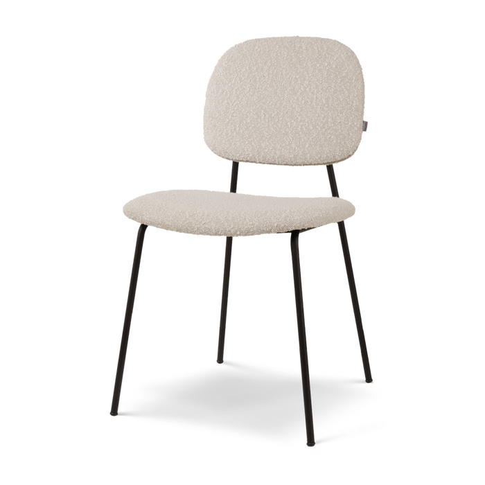 Nolon Jasmijn Eetkamerstoel Bouclé Beige - Zwart
