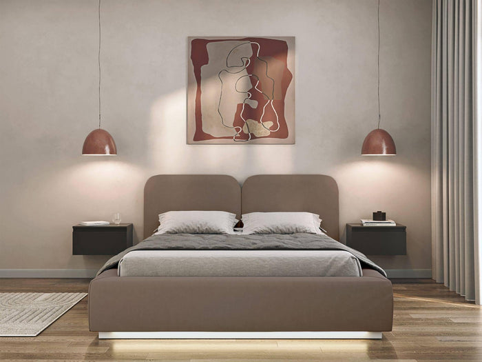 Selsey Design Bedframe Cremona velvet 160 x 200 cm met verlichting en