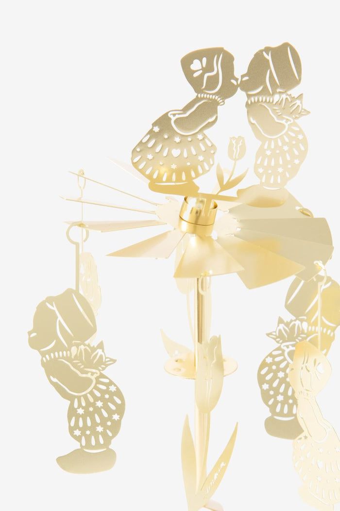 Sissy-Boy Gouden waxinelichthouder met Hollands koppeltje