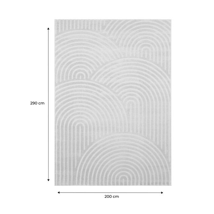 sweeek - Mokkakleurig tapijt met boogmotief voor binnen