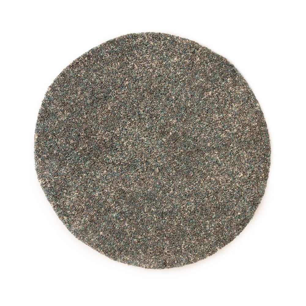 Tapeso Rond hoogpolig vloerkleed - Blend blauw|grijs - 80 cm