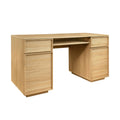 sweeek - Bureau houteffect bureau 2 deuren 2 laden 1 nis 140cm