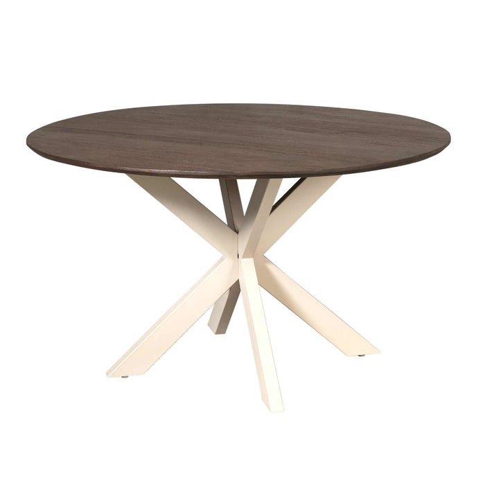 StarFurn - Eettafel Deens Ovaal Bruin|Zand - 130x130x76cm - Madison