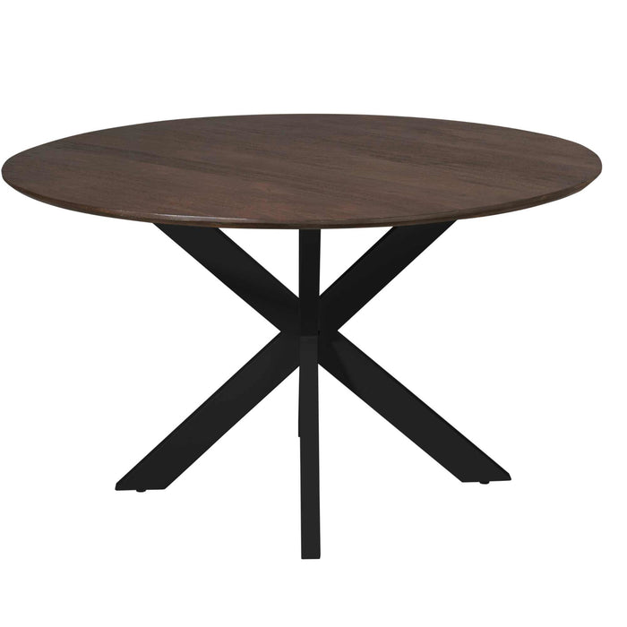 StarFurn - Eettafel Deens Ovaal Bruin|Zwart - 130x130x76cm - Madison