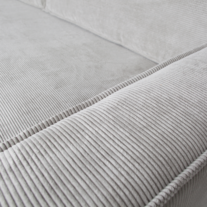 WOOOD Arwin Hoekbank Links - Ribstof - Vergrijsd Groen