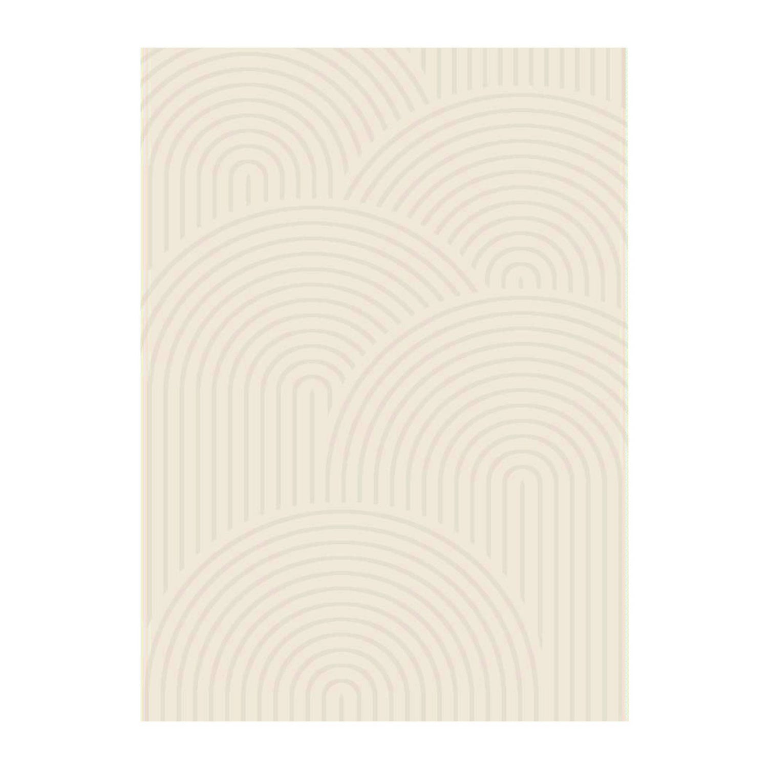 sweeek - Crèmekleurig tapijt met boogmotief voor binnen