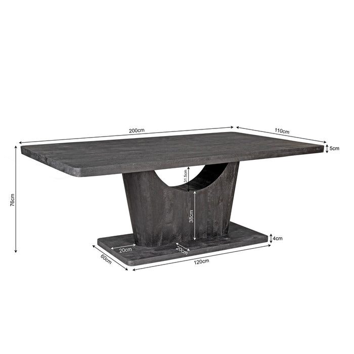 StarFurn - Eettafel Ovaal Bruin Hout - 200x110x76cm - Voco