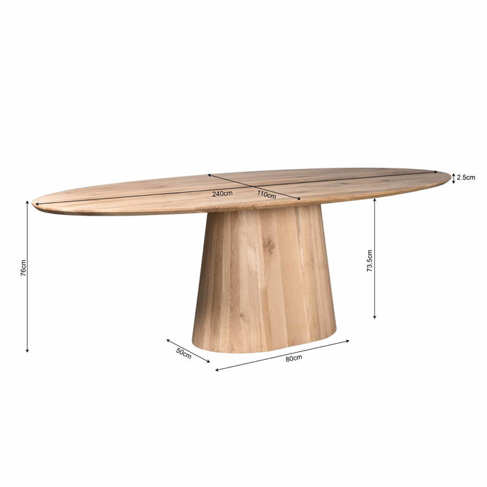 Starfurn Eettafel Riga | 240 cm | Naturel Eiken