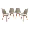 sweeek - Corduroy Scandinavische stoelen met beukenhouten poten (set