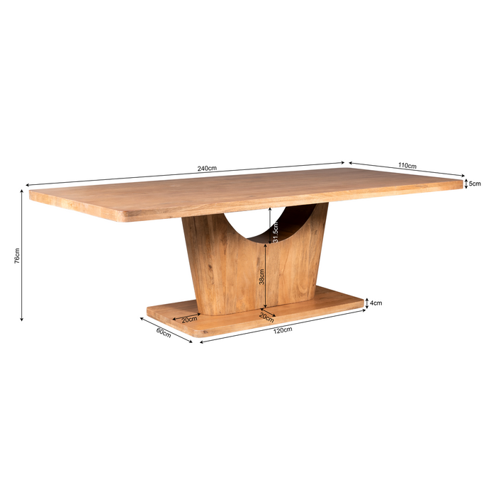 Starfurn Eettafel Voco | 240 cm | Naturel