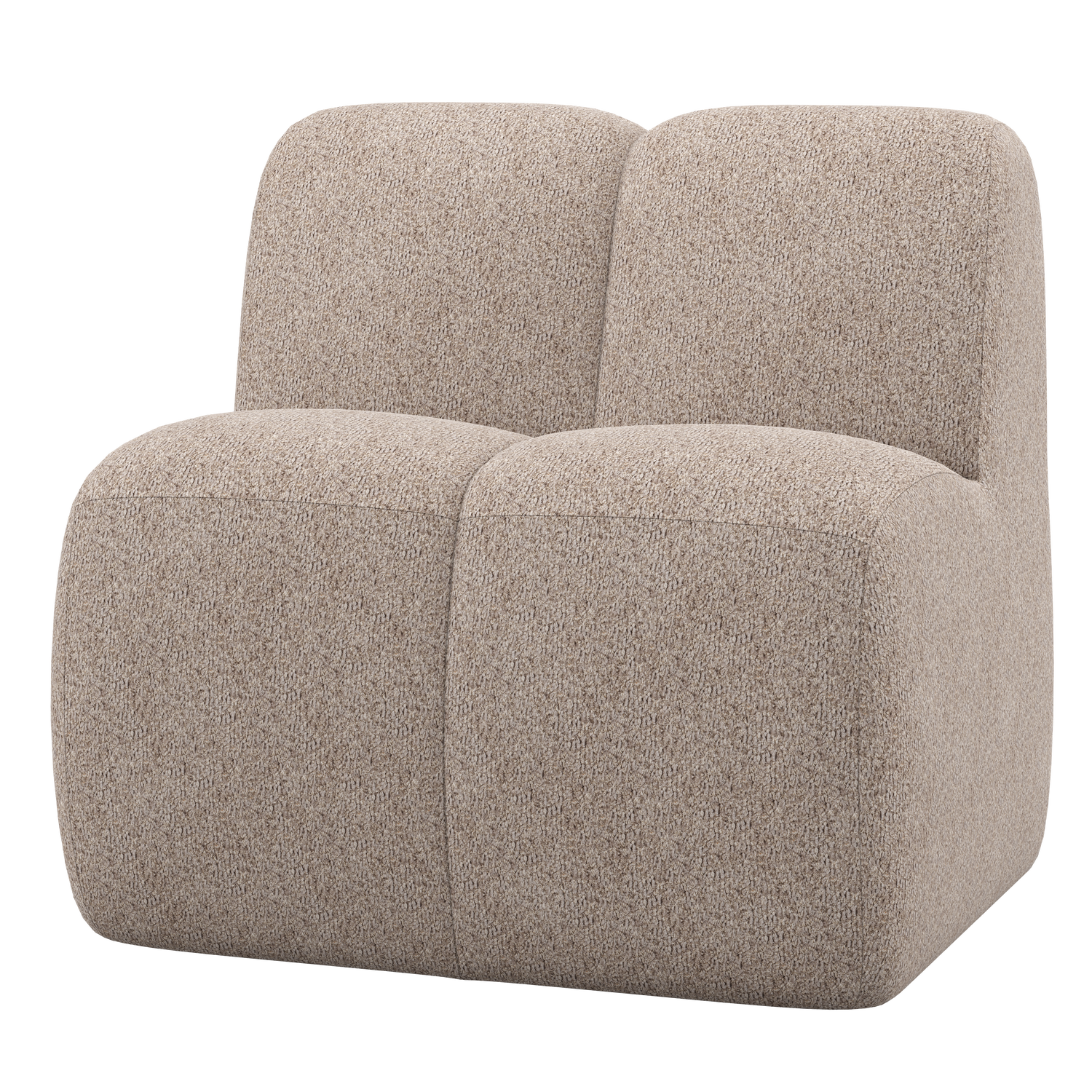 WOOOD Mojo Eetbankje 84 cm Met Rugleuning - Wollig - Donkerzand