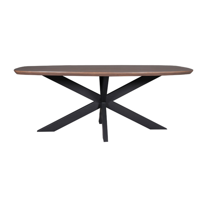 StarFurn - Eettafel Deens Ovaal Walnoot|Zwart - 200x100x76cm - Madison