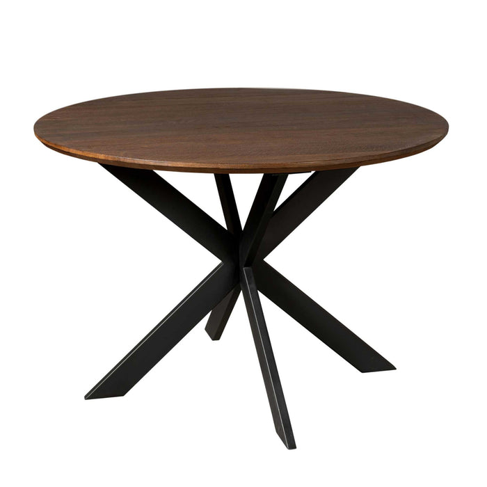 StarFurn - Eettafel Rond Bruin Hout - 110x110x76cm - Ferris