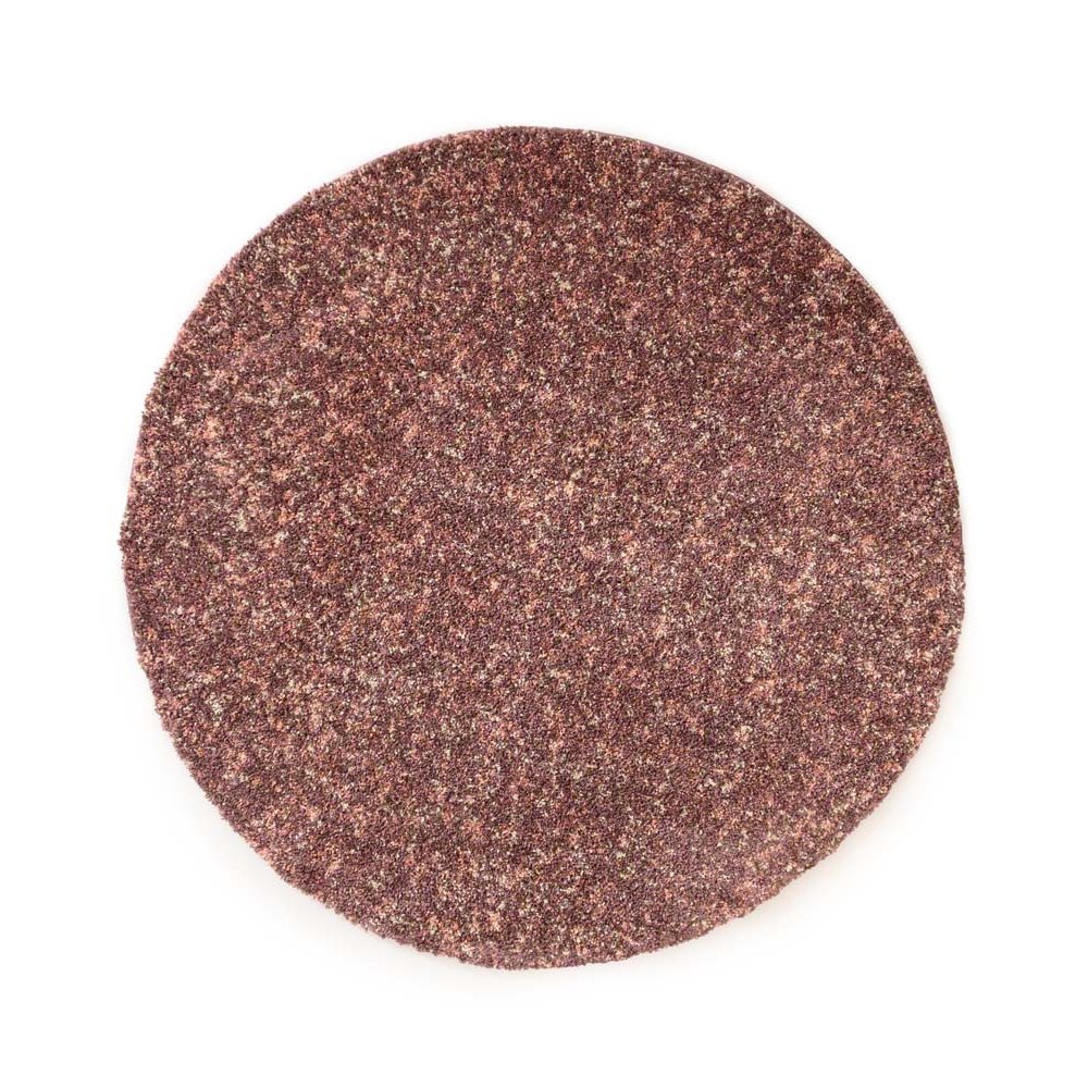 Tapeso Rond hoogpolig vloerkleed - Blend roze - 80 cm