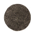 Tapeso Rond hoogpolig vloerkleed - Blend zwart|grijs - 80 cm