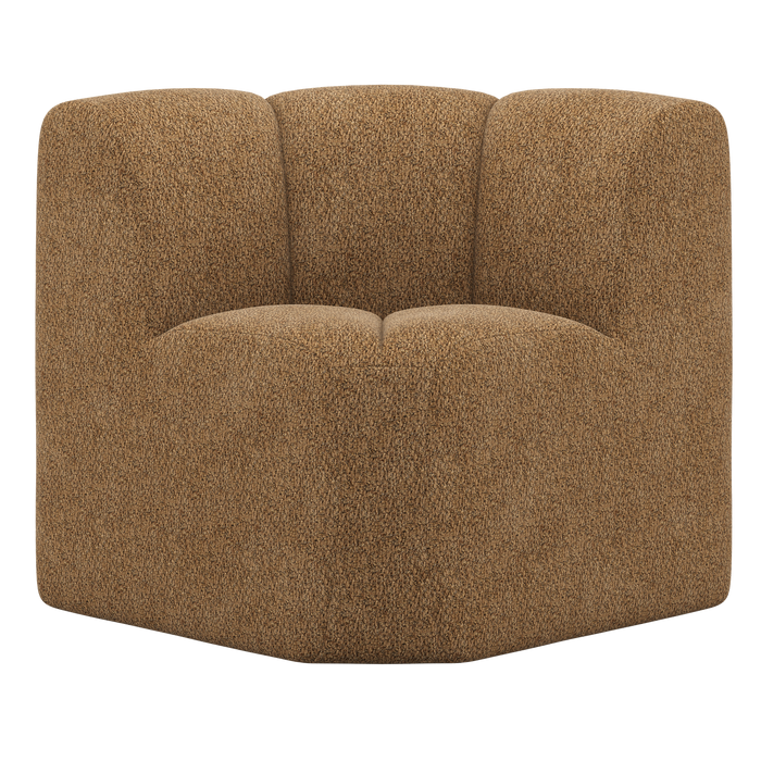 WOOOD Mojo Eetbankje Hoek Met Rugleuning - Wollig - Honinggeel