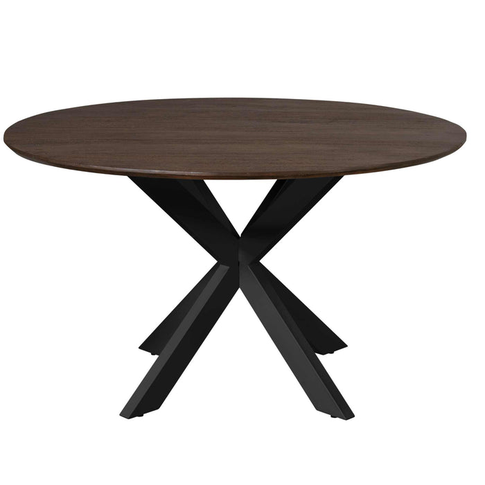StarFurn - Eettafel Deens Ovaal Bruin|Zwart - 150x150x76cm - Madison