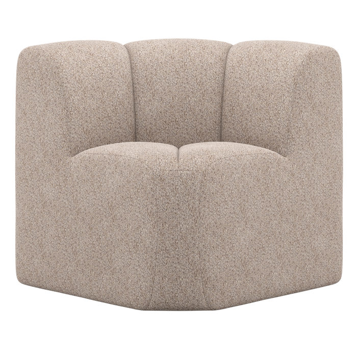 WOOOD Mojo Eetbankje Hoek Met Rugleuning - Wollig - Donkerzand