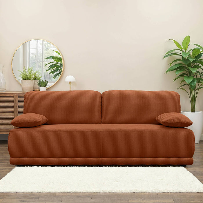 sweeek - Uitklapbare bank 3 zitplaatsen corduroy