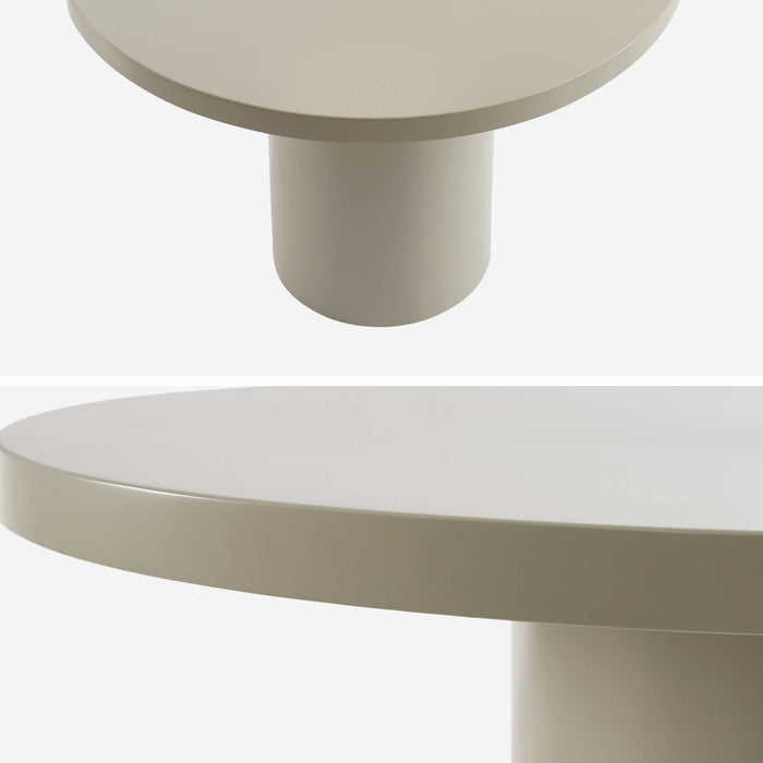 sweeek - Organische eettafel rubberhoutstructuur 8 personen 210cm