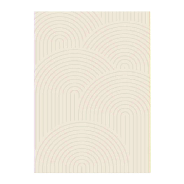 sweeek - Crèmekleurig tapijt met boogmotief voor binnen