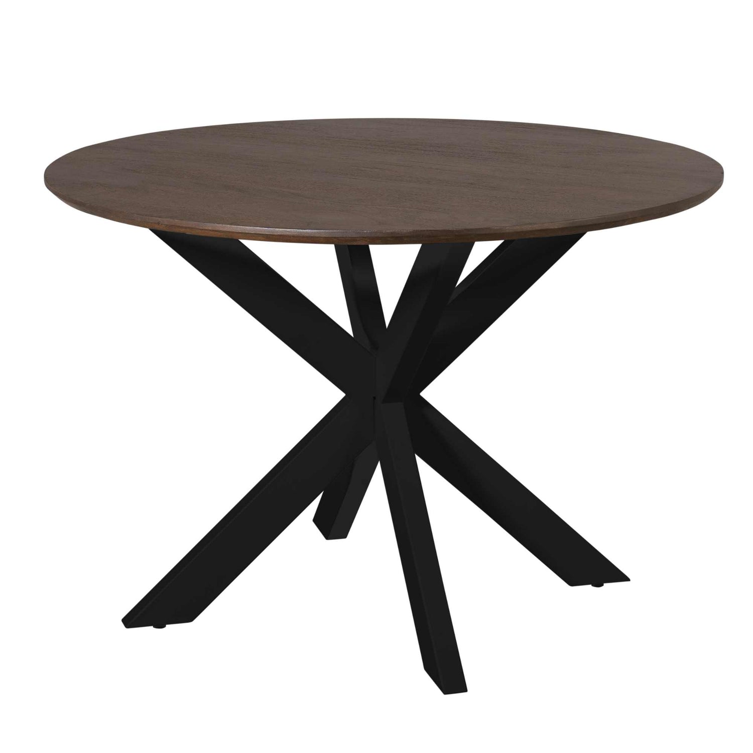 Starfurn Eettafel Madison Brown | 110 cm | Poot Black