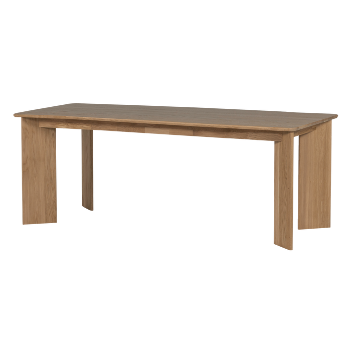 WOOOD Tablo Eettafel Afgerond DL 180 cm - Eikenhout - Transparant