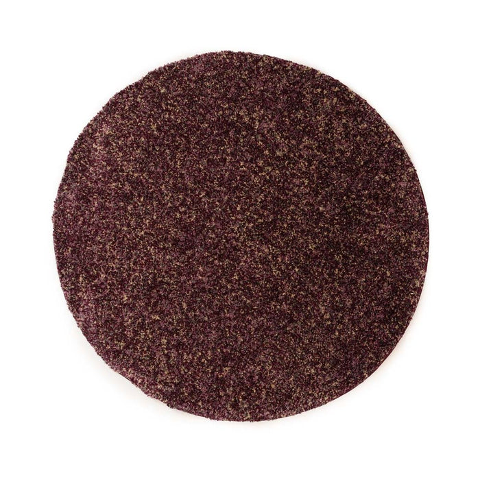 Tapeso Rond hoogpolig vloerkleed - Blend paars|grijs - 120 cm